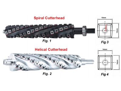Helical Cutter Head vs Spiral Cutter Head